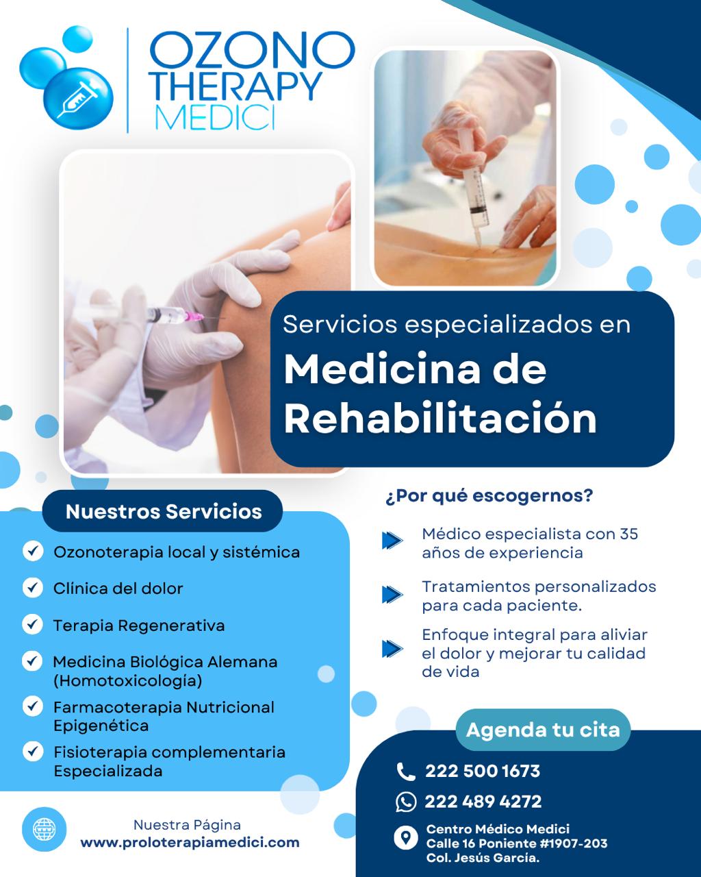 Servicios especializados en Medicina de Rehabilitación